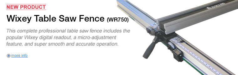 New product, Wixey Table Saw Fence. a complete professional table saw fence.